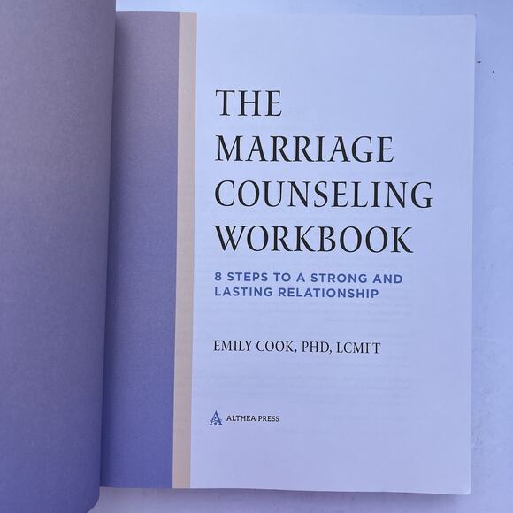 Marriage Counseling Workbook Emily Cook Paperback 8 Steps to a Strong and Lastin - Picture 2 of 7